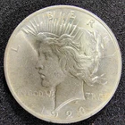 1923 Silver Peace Dollar $1 - Philadelphia Mint - 90% Silver - Unc. Details