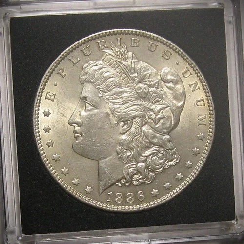 1886 Morgan Dollar uncirculated * Full Chest & Details * Airtight Holder (NICE)