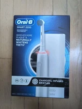 Oral-B Braun Smart 2200 Rechargeable Toothbrush Charcoal Infused Bristles