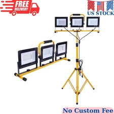 21000 Lumen Work Lights with Stand, 3 Adjustable Head LED Work Light