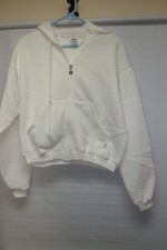 RUSSELL ATHLETIC WOMANS SMALL SWEATSHIRT WHITE HOODIE