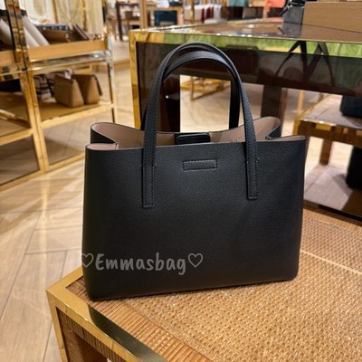 Tory Burch Blake Small Tote 182778 $350 Black Pebbled leather New