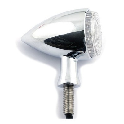 LED Blinker Bullet Style Blinker gelb Paar M10 Halterung sehr gepflegt - chrom