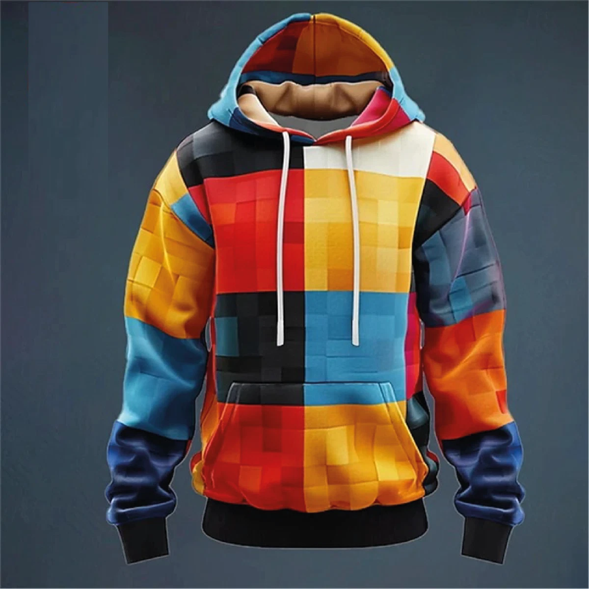 TRÈS JOLI PULL A CAPUCHE HOMME TAILLE M