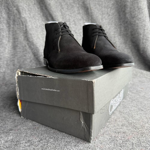 Carlos By Carlos Santana Corazon Chukka Boots Mens Size 9 Black Suede Ankle
