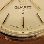 Vintage Seiko Quartz 4004 Day Date Watch Gold Tone Parts Repair 0903-7019