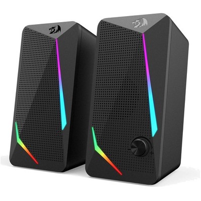 2.0 PC Lautsprecher RGB LED Bass Stereo Lautstärkeregler Kabel