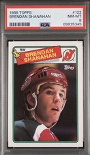 1988-89 Topps #122 Brendan Shanahan Rookie RC PSA 8 Graded Hockey Card NHL 88-89