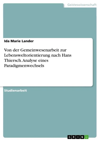 Ida Marie Lander | Von Der Gemeinwesenarbeit Zur Lebensweltorientierung Nach...-image