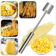 Corn Stripping Tool Thresher Remover Long Handle Stainless Steel Cutter Home Use