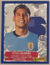Mathias Olivera Panini FIFA World Cup 2026 Blue Crumple Parallels Sticker
