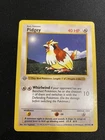 Pidgey 57/102  1st Edition Shadowless Base Set MP Grey Stamp - Pokemon Card