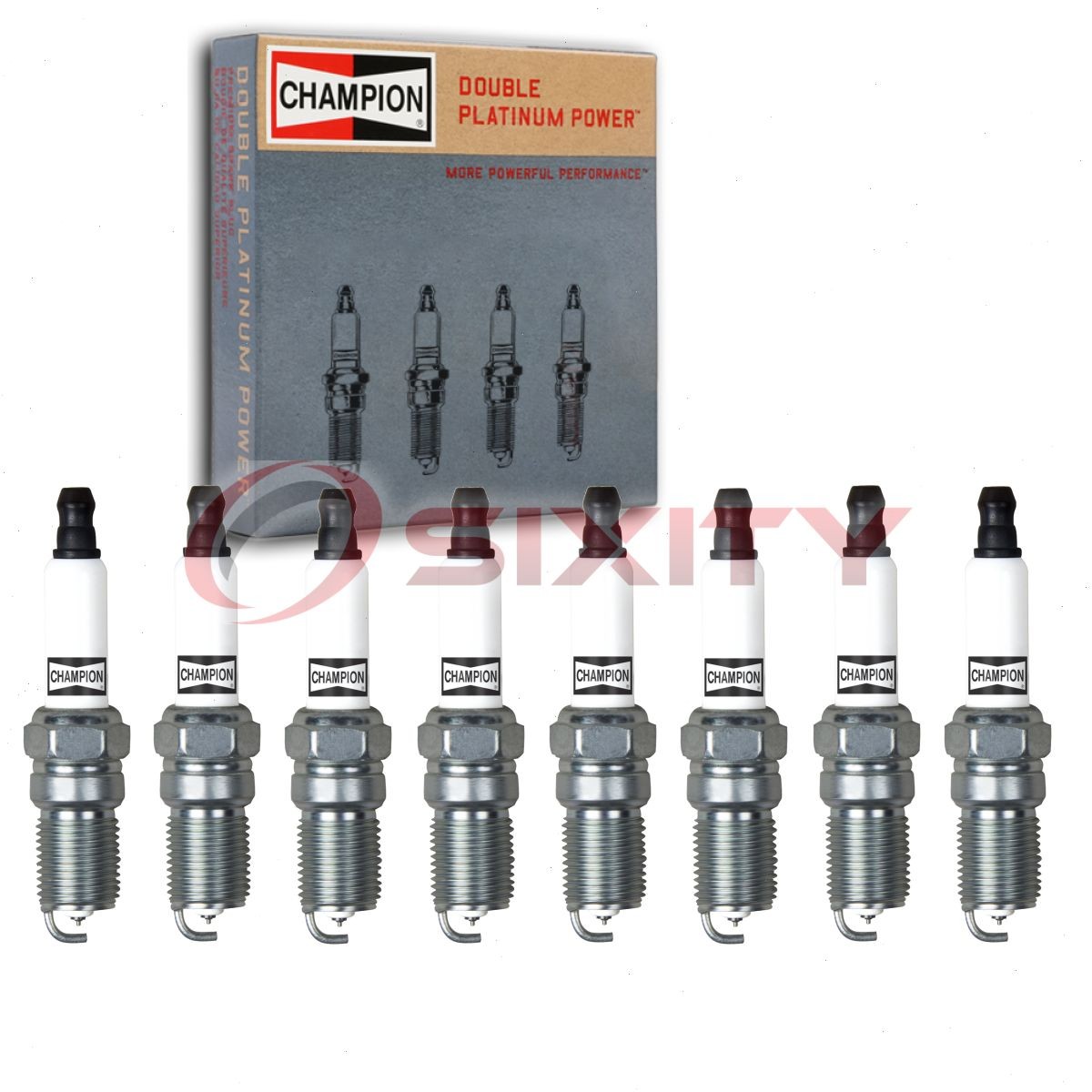 8 pc Champion Double Platinum Spark Plugs for 1996-1999 GMC K1500 Suburban xz