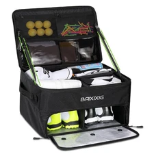 Golf Trunk Organizer, 2-Layer Storage with Shoe Pocket, Storage for Golf Acce...