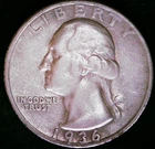 1936-D Washington Quarter - 90% Silver - Free Shipping!