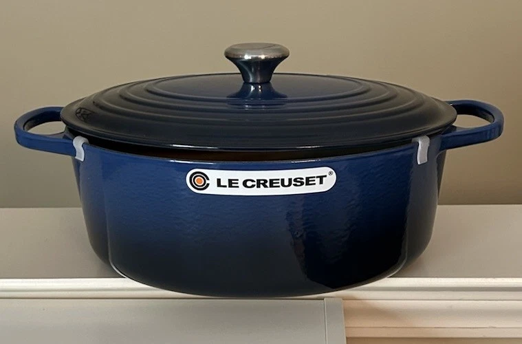 Le Creuset Signature Enameled Cast Iron Oval Dutch Oven 8 qt. Lapis Blue