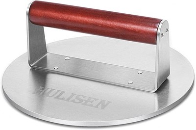 HULISEN 8.5Inch Burger Press, 2.5 lbs Heavy Duty Bacon & Grill Press, Stainle...