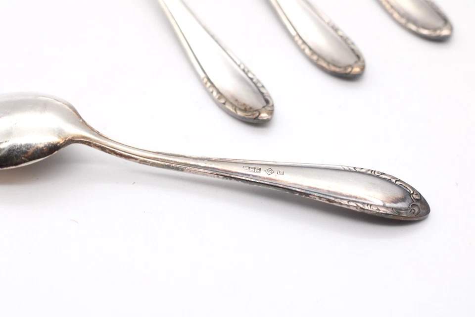 6x BSF 80 Linda Kaffeelöffel Löffel versilbert Besteck Set Länge 12,5 cm - Bild 4 von 4