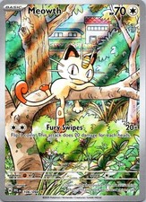 Meowth 106/094 Illustration Rare Phantasmal Flames Pokemon Holo Near Mint