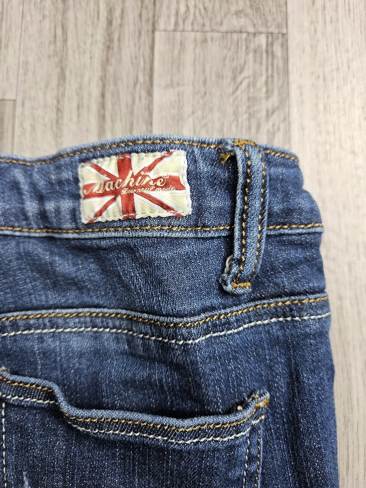 Machine Jeans Skinny Pants Womens 5 Distressed Embroidered Floral Stretch Denim - Image 4 of 4