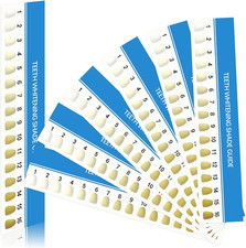50 Pieces Teeth Shade Guide Teeth Whitening Shade Chart Tooth Bleaching Guide Po