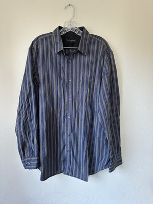Banana Republic Men s XL Blue Brown Striped Button up Long Sleeve Shirt