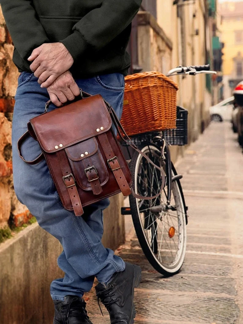 COACH Borsa pelle tracolla marrone vera laptop vintage messenger tracolla