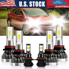 For Kia Optima 2019 LED Headlight High Low Beam Fog Light Combo Bulbs Kit 6000K