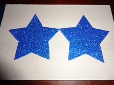 Pasties Nipple Covers Blue Stars Glitter