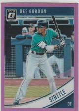 2018 Donruss Optic Pink Prizm #102 Dee Gordon Seattle Mariners