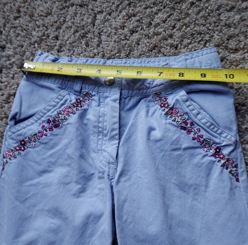 Gymboree Size 5 Romantic Garden Lavender Cropped Pants Embroidered Flowers - Picture 4 of 5