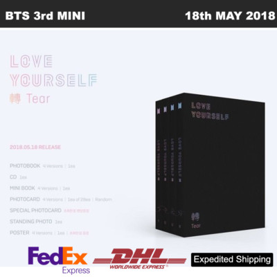 BTS LOVE YOURSELF 轉 Tear 3rd Album 4SET Ver CD+Photobook+Etc