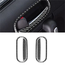 4Pcs Carbon Fiber Interior Door Handle Cover Trim For Mazda MX-5 Miata 2009-2015