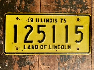 VINTAGE 1975 ILLINOIS MOTORCYCLE LICENSE PLATE | eBay