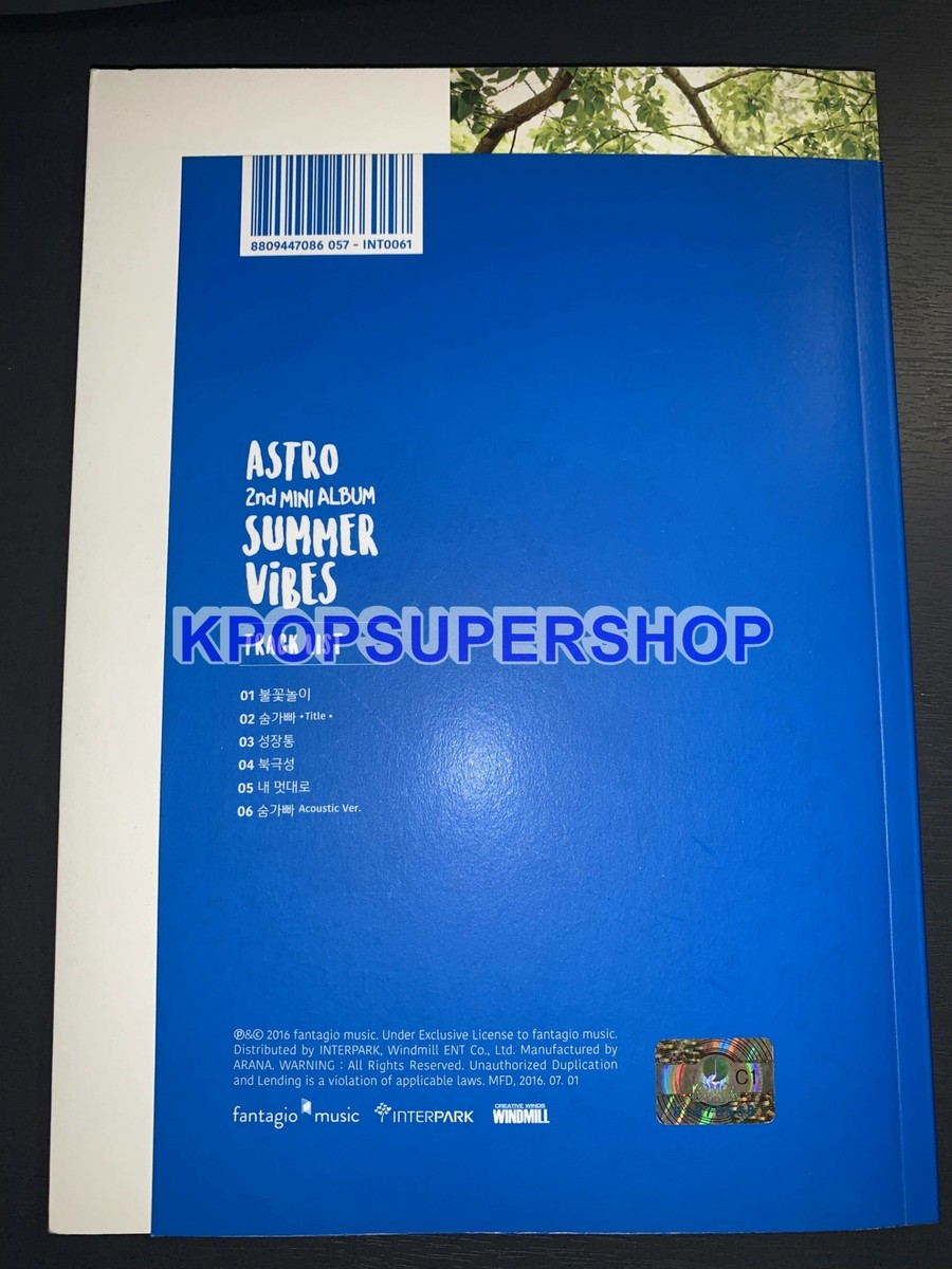 Astro 2nd Mini Album Summer Vibes CD Great Condition Rare