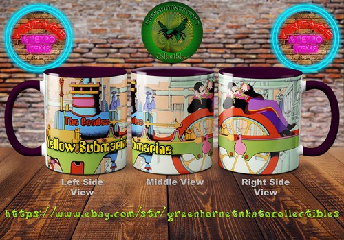 BEATLES Yellow Submarine JOHN LENNON Custom Designed 11 oz Beverage Coffee Mug - Picture 36 of 42
