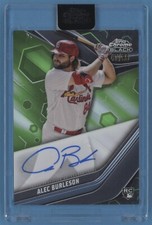 2023 Topps Chrome Black Alec Burleson Rookie Green Refractor Auto Autograph /99