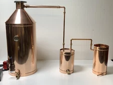 20 Gallon Copper Moonshine Still w/Electric Heating/4" Cap Logic Cap
