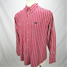 Chaps Ralph Lauren Mens 2XL Button Down Dress Shirt Long Sleeve Striped Apparel 