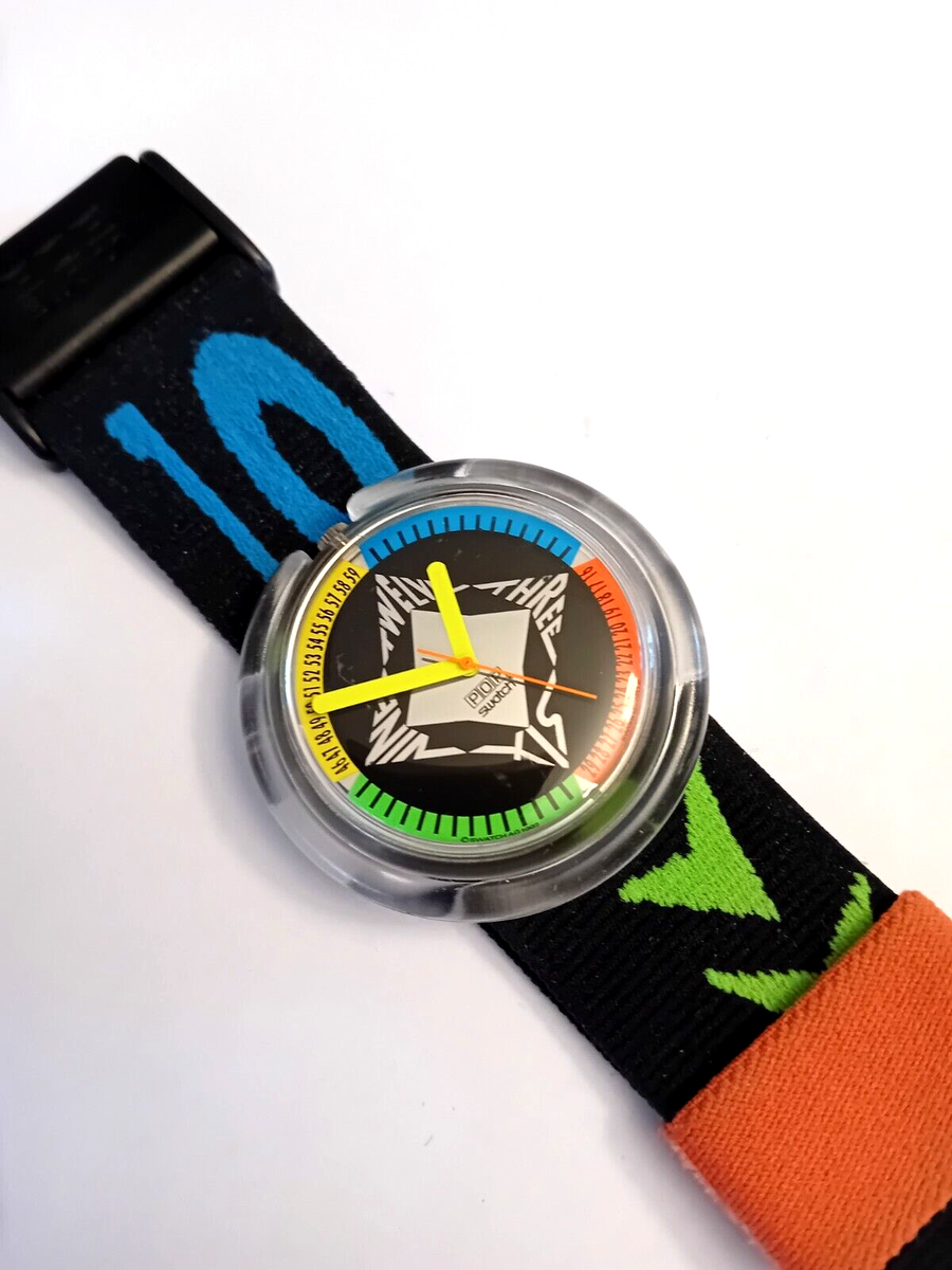 Negozio Swatch Roma Est Swatch Pop Nuovo Nineteen PWK189 1993 Vintage  Orologio Da Polso