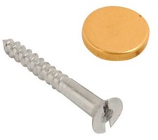 Mirror Screws Brass or Chrome Caps Discs or Domes 3/4" Screw to 2" Screw Mirror