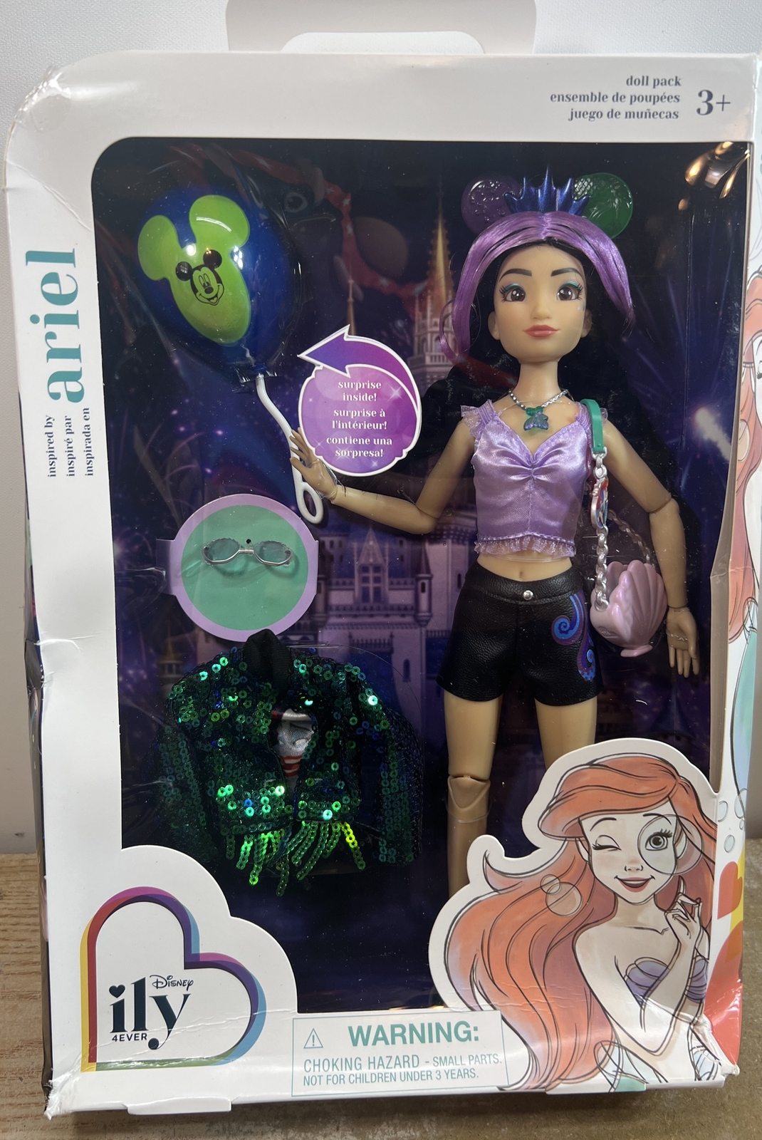 Disney ILY 4 Ever Princess Ariel Inspired 11&rdquo; Doll Pack NE