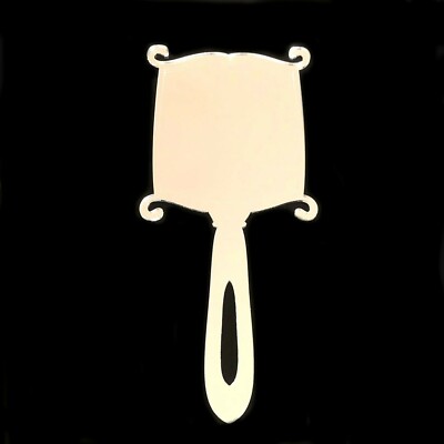 Rechteckige handgehaltene Kosmetikspiegel in Art Deco-Form (personalisiert oder schlicht)