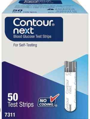 Contour Next Blood Glucose Test Strips 50 Count New in Box Expiration 06/30/2026