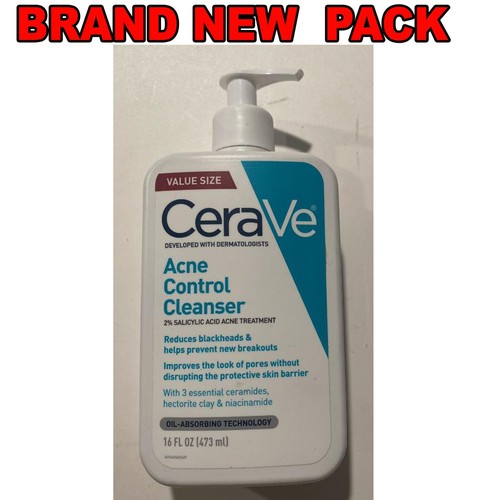 CeraVe Acne Control Cleanser for Blackheads Breakouts 16 Oz NEW EX2025