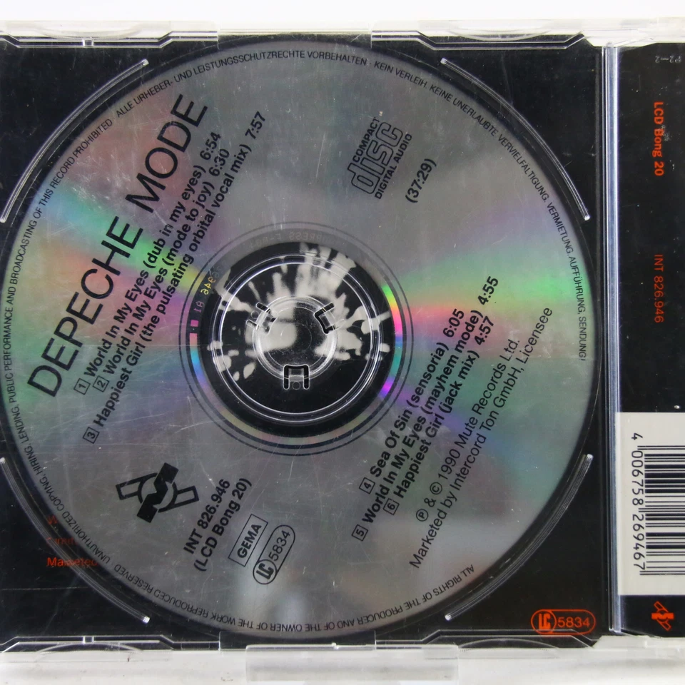 Music Musik Maxi Single CD DepecheMode* – World In My Eyes / Happiest Girl / Gut - Bild 2 von 2