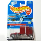 New Vtg 1998 Hot Wheels THUNDER ROLLER Burgundy Collector 483 Rig Cab Truck Semi
