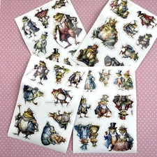Frog Prince Stickers 4 Sheets Royalty Scrapbooking Junk Journal Collage Cards