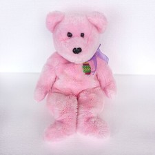 Ty Beanie Buddy Eggs Teddy Bear Plush, Easter Spring Pink Pastel, 14", 2001