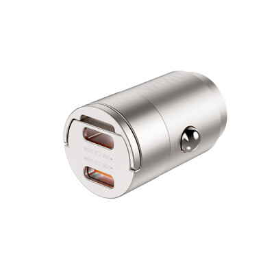 WiWU Nano Series 30W Fast Car Charger Wi-QC029 USB-C+USB-C